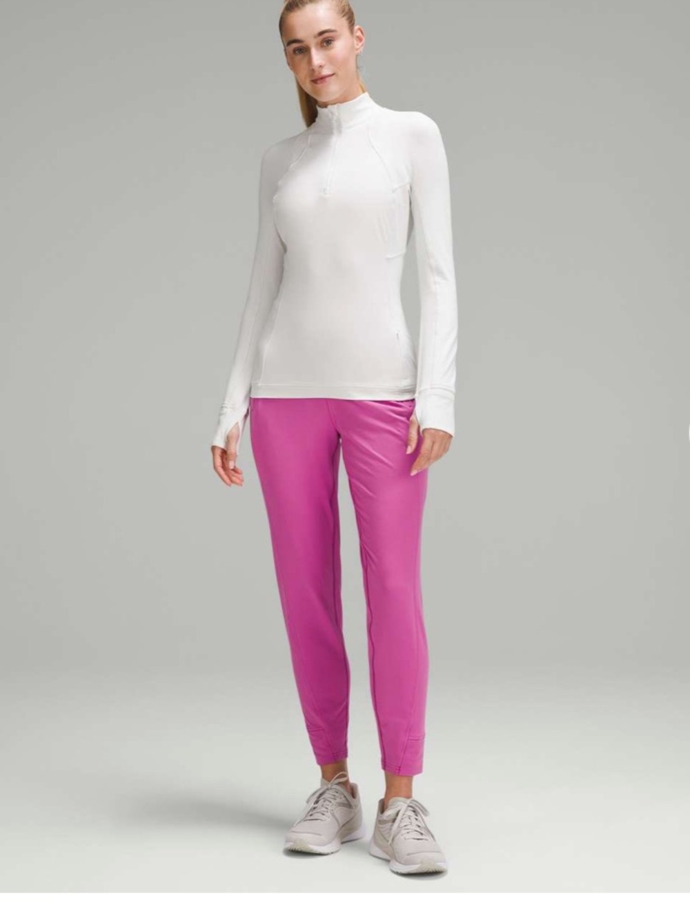 lululemon It’s Rulu Run Fleece High Rise Jogger Full Length POW Pink Tone Size 8